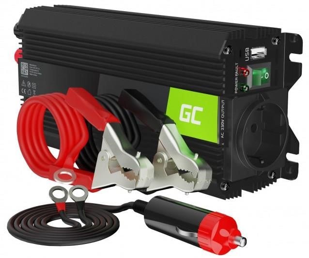 Green Cell INVGC04 Voltage converter (inverter) Green Cell PRO 24V to 230V 500W/1000W Modified sine wave INVGC04: Buy near me in Poland at 2407.PL - Good price!
