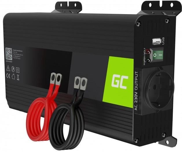 Green Cell INVGC16 Voltage converter (inverter) Green Cell PRO 12V to 230V 500W/1000W Pure sine wave INVGC16: Buy near me in Poland at 2407.PL - Good price!