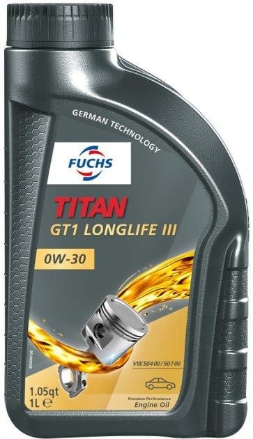 Fuchs 601873324 Engine oil Fuchs TITAN GT1 LongLife III 0W-30, 1L 601873324: Buy near me in Poland at 2407.PL - Good price!