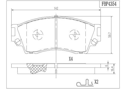 FI.BA filter FBP4354 Brake Pad Set, disc brake FBP4354: Buy near me in Poland at 2407.PL - Good price!