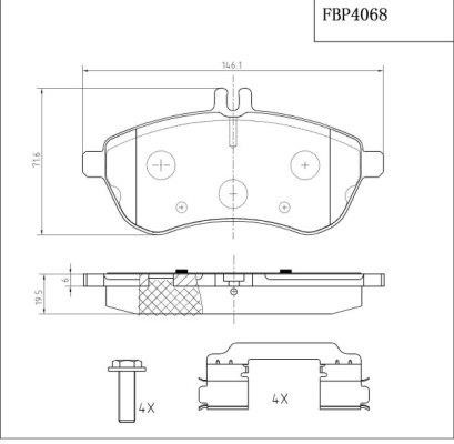 FI.BA filter FBP4068 Brake Pad Set, disc brake FBP4068: Buy near me in Poland at 2407.PL - Good price!