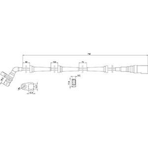 Sensor, Raddrehzahl Cargo 182866