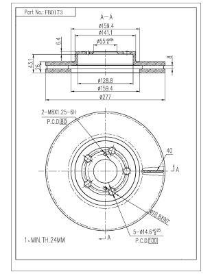 FI.BA filter FBD173 Тормозной диск передний вентилируемый FBD173: Отличная цена - Купить в Польше на 2407.PL!