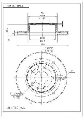 FI.BA filter FBD202 Диск гальмівний передній вентильований FBD202: Приваблива ціна - Купити у Польщі на 2407.PL!