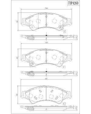 FI.BA filter FBP4260 Front disc brake pads, set FBP4260: Buy near me in Poland at 2407.PL - Good price!