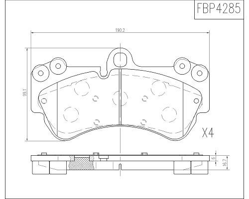 FI.BA filter FBP4285 Гальмівні колодки передні, комплект FBP4285: Приваблива ціна - Купити у Польщі на 2407.PL!