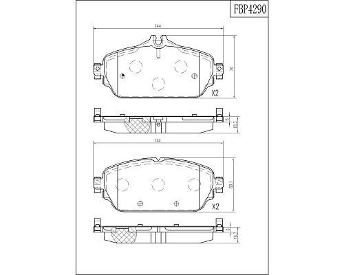 FI.BA filter FBP4290 Гальмівні колодки, комплект FBP4290: Приваблива ціна - Купити у Польщі на 2407.PL!