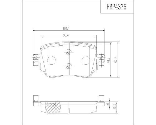 FI.BA filter FBP4375 Brake Pad Set, disc brake FBP4375: Buy near me in Poland at 2407.PL - Good price!