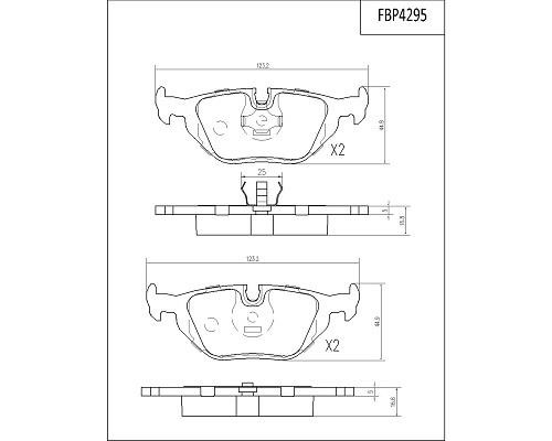 FI.BA filter FBP4295 Front disc brake pads, set FBP4295: Buy near me at 2407.PL in Poland at an Affordable price!
