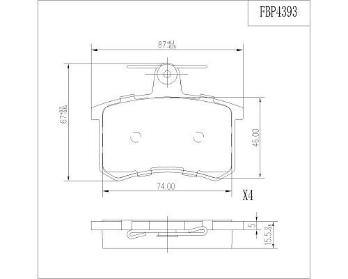 FI.BA filter FBP4393 Тормозные колодки дисковые, комплект FBP4393: Отличная цена - Купить в Польше на 2407.PL!