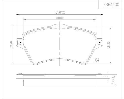 FI.BA filter FBP4400 Гальмівні колодки, комплект FBP4400: Купити у Польщі - Добра ціна на 2407.PL!
