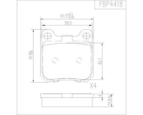 FI.BA filter FBP4418 Тормозные колодки дисковые, комплект FBP4418: Отличная цена - Купить в Польше на 2407.PL!