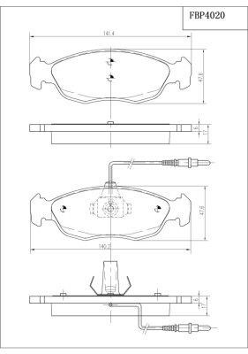 FI.BA filter FBP4020 Brake Pad Set, disc brake FBP4020: Buy near me in Poland at 2407.PL - Good price!