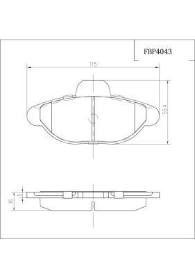 FI.BA filter FBP4043 Brake Pad Set, disc brake FBP4043: Buy near me in Poland at 2407.PL - Good price!