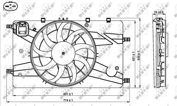 Wilmink Group WG1725588 Fan, radiator WG1725588: Buy near me in Poland at 2407.PL - Good price!