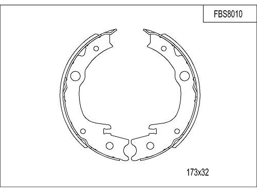 FI.BA filter FBS8010 Brake shoe set FBS8010: Buy near me at 2407.PL in Poland at an Affordable price!