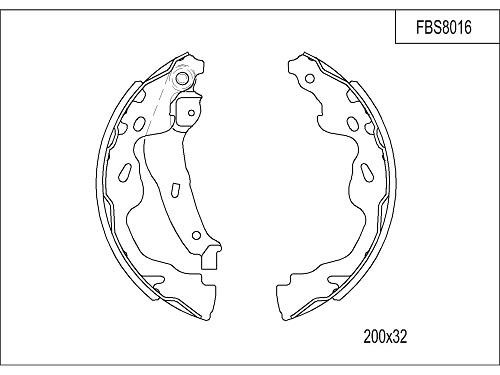 FI.BA filter FBS8016 Brake shoe set FBS8016: Buy near me at 2407.PL in Poland at an Affordable price!