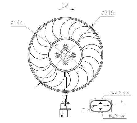 Wilmink Group WG2161790 Hub, engine cooling fan wheel WG2161790: Buy near me at 2407.PL in Poland at an Affordable price!