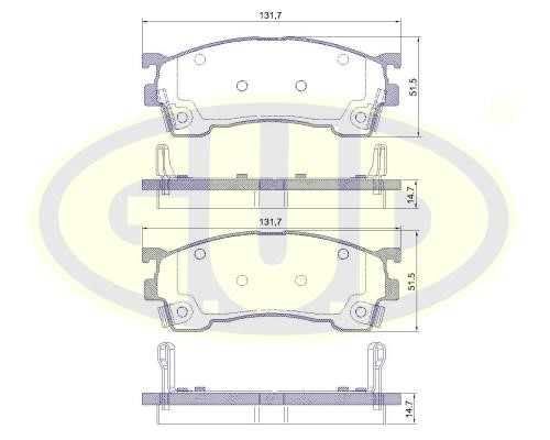 G.U.D GBP880145 Тормозные колодки дисковые, комплект GBP880145: Отличная цена - Купить в Польше на 2407.PL!