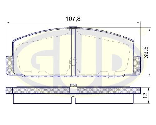 G.U.D GBP880155 Brake Pad Set, disc brake GBP880155: Buy near me in Poland at 2407.PL - Good price!