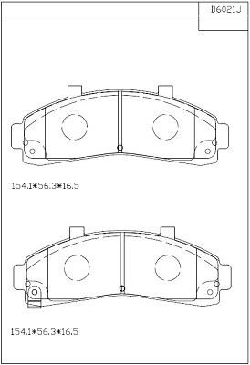 Asimco KD6021 Тормозные колодки дисковые, комплект KD6021: Отличная цена - Купить в Польше на 2407.PL!