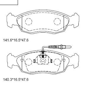 Asimco KD7578 Brake Pad Set, disc brake KD7578: Buy near me in Poland at 2407.PL - Good price!