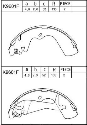 Asimco K9601F Brake shoe set K9601F: Buy near me in Poland at 2407.PL - Good price!
