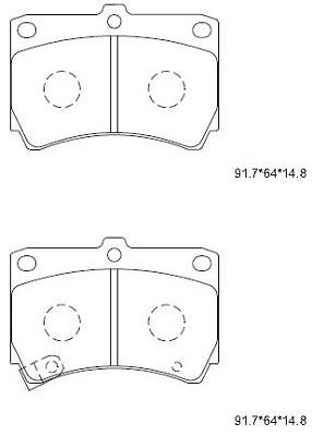 Asimco KD3798 Brake Pad Set, disc brake KD3798: Buy near me in Poland at 2407.PL - Good price!