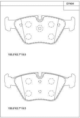 Asimco KD7404 Brake Pad Set, disc brake KD7404: Buy near me in Poland at 2407.PL - Good price!