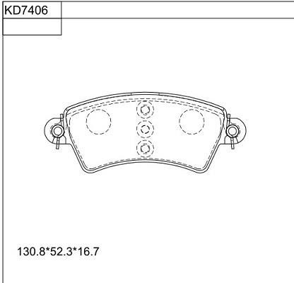 Asimco KD7406 Brake Pad Set, disc brake KD7406: Buy near me in Poland at 2407.PL - Good price!
