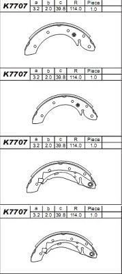 Asimco K7707 Колодки тормозные барабанные, комплект K7707: Купить в Польше - Отличная цена на 2407.PL!