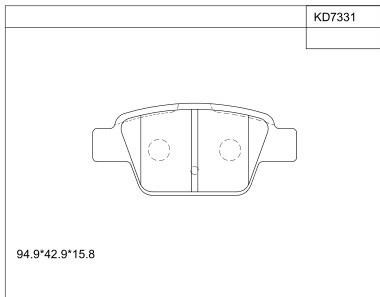 Asimco KD7331 Тормозные колодки дисковые, комплект KD7331: Отличная цена - Купить в Польше на 2407.PL!