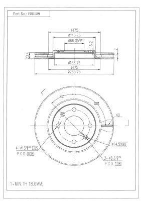 FI.BA filter FBD129 Диск гальмівний передній вентильований FBD129: Приваблива ціна - Купити у Польщі на 2407.PL!