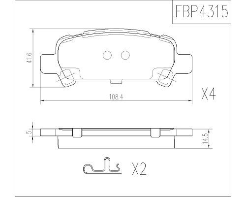 FI.BA filter FBP4315 Гальмівні колодки задні, комплект FBP4315: Купити у Польщі - Добра ціна на 2407.PL!