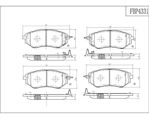 FI.BA filter FBP4331 Brake Pad Set, disc brake FBP4331: Buy near me in Poland at 2407.PL - Good price!