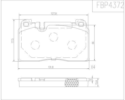 FI.BA filter FBP4372 Тормозные колодки дисковые, комплект FBP4372: Отличная цена - Купить в Польше на 2407.PL!