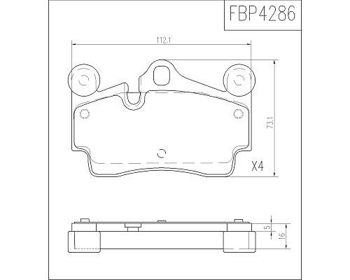 FI.BA filter FBP4286 Rear disc brake pads, set FBP4286: Buy near me in Poland at 2407.PL - Good price!