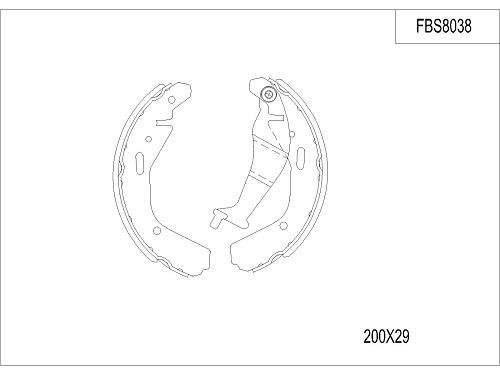 FI.BA filter FBS8038 Brake shoe set FBS8038: Buy near me in Poland at 2407.PL - Good price!