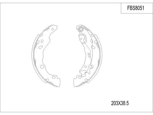 FI.BA filter FBS8051 Brake shoe set FBS8051: Buy near me in Poland at 2407.PL - Good price!