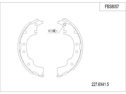 FI.BA FBS8057 Bremsbackensatz FBS8057: Kaufen Sie zu einem guten Preis in Polen bei 2407.PL!