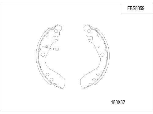 FI.BA filter FBS8059 Brake shoe set FBS8059: Buy near me in Poland at 2407.PL - Good price!