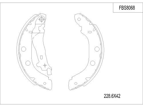 FI.BA filter FBS8068 Brake shoe set FBS8068: Buy near me in Poland at 2407.PL - Good price!