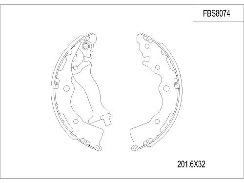 FI.BA filter FBS8074 Brake shoe set FBS8074: Buy near me at 2407.PL in Poland at an Affordable price!