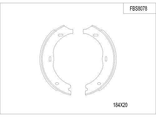 FI.BA filter FBS8078 Brake shoe set FBS8078: Buy near me at 2407.PL in Poland at an Affordable price!