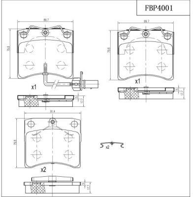 FI.BA filter FBP4001 Тормозные колодки дисковые, комплект FBP4001: Отличная цена - Купить в Польше на 2407.PL!