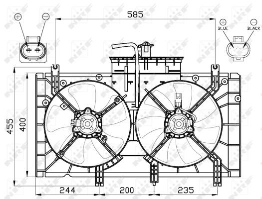 Вентилятор радиатора охлаждения Wilmink Group WG1720448