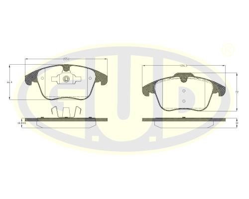 G.U.D GBP880112 Klocki hamulcowe, zestaw GBP880112: Dobra cena w Polsce na 2407.PL - Kup Teraz!