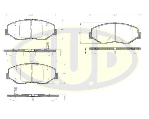 G.U.D GBP880178 Тормозные колодки дисковые, комплект GBP880178: Отличная цена - Купить в Польше на 2407.PL!