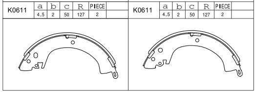 Asimco K0611 Brake shoe set K0611: Buy near me in Poland at 2407.PL - Good price!