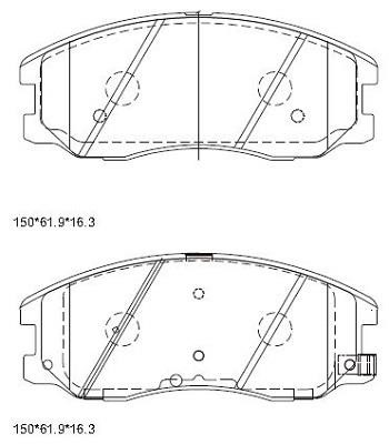 Asimco KD6212 Brake Pad Set, disc brake KD6212: Buy near me in Poland at 2407.PL - Good price!